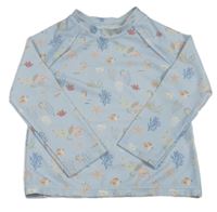 Světlemodré UV triko s podvodním světem H&M