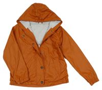 Rezavá voděodolná jarní bunda s kapucí ZEEMAN 