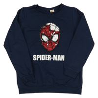 Tmavomodrá mikina se Spidermanem z flitrů LC Waikiki