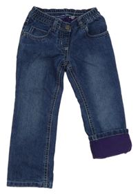 Tmavomodré zateplené skinny rifle Lupilu