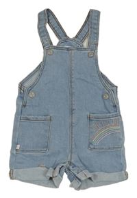 Světlemodré riflové laclové kraťasy s duhou Primark