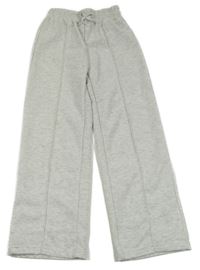 Světlešedé melírované široké tepláky Shein