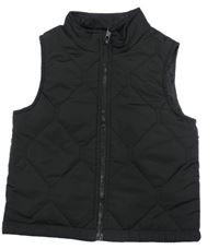 Černá šusťáková prošívaná zateplená vesta F&F