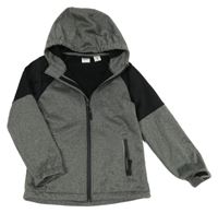 Šedo-černá softshellová bunda s kapucí Lily & Dan