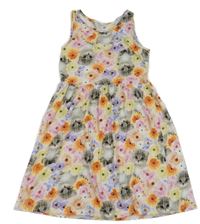 Růžovo-barevné květované šaty s kočičkami H&M