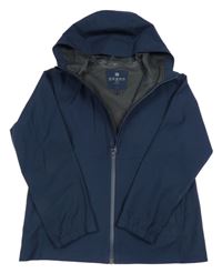 Tmavomodrá softshellová bunda s kapucí Uniqlo