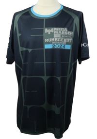 Pánské tmavomodro-khaki sportovní funkční tričko s potiskem Columbia vel. 3XL