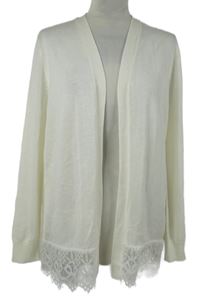 Dámský smetanový svetrový cardigán s krajkou George 