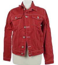 Pánská červená riflová bunda Topman 