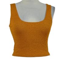 Nové - Dámské hořčicový pletený crop top Primark 