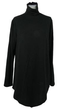Dámská černá svetrová tunika s rolákem Shein 
