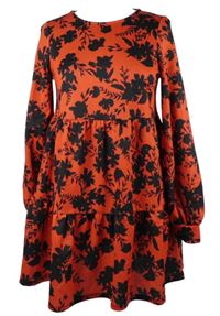 Dámské červeno-černé kytičkované šaty River Island 