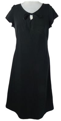 Dámské černé šaty s mašlí