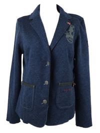 Dámské tmavomodré teplákové sako s výšivkou Alpenlust 