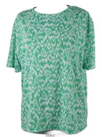 Dámské zeleno-bílé vzorované volné tričko M&S