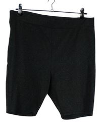 Dámské černé třpytivé elastické kraťasy New Look