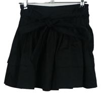 Dámská černá plátěná sukně s páskem Select 