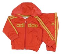 2set- tmavorůžová sportovní propínací mikina s logem a kapucí+ tepláky Adidas