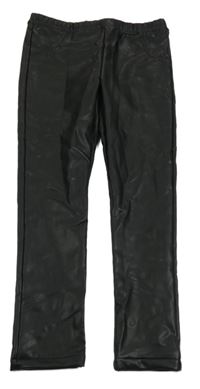 Černé koženkové legíny F&F