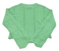 Zelený crop svetr Primark