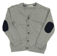 Šedý propínací svetr H&M
