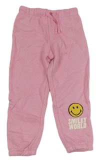Světlerůžové tepláky se smajlíkem H&M