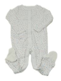 Bílý overal s kytičkami Dunnes