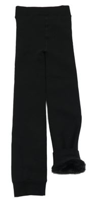 Černé zateplené punčochové legíny Primark