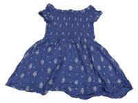 Modré vzorované žabičkové šaty M&S