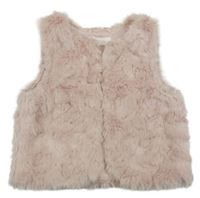 Růžová kožešinová podšitá vesta H&M