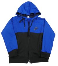 Modro-černá propínací mikina s kapucí Nike