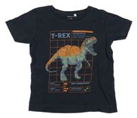 Tmavomodré tričko s T-rexem Name it