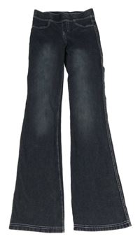 Tmavomodré flare džegíny H&M