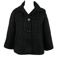 Dámský černý sakový kabátek 