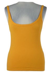 Dámský okrový žebrovaný top Zara