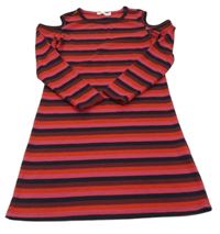 Barevné pruhované žebrované šaty Koton