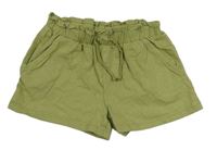 Khaki bavlněné kraťasy Tu