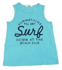 Světlemodré tílko s nápisem H&M