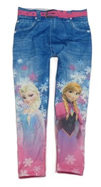 Modro-růžové legíny - Ledové království Disney