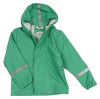 Zelená nepromokavá bunda s kapucí 
