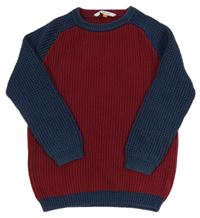 Vínovo-tmavomodrý svetr John Lewis