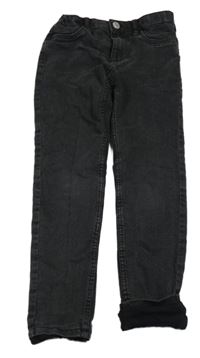 Tmavošedé skinny fit podšité rifle H&M