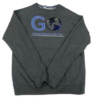 Tmavošedá mikina s překlápěcími flitry Y.F.K.