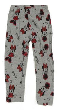 Šedé melírované legíny s Minnie Disney