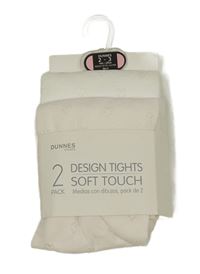 Nové - 2x bílé silonky se srdíčky  Dunnes