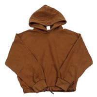 Skořicová crop mikina s kapucí Zara