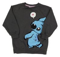 Tmavošedá mikina se Stitchem Disney