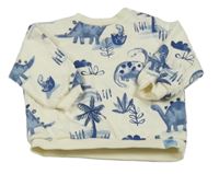 Smetanová mikina s dinosaury F&F