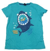 Azurové tričko se žralokem Kiki&Koko