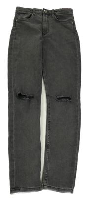 Šedé skinny rifle s prošoupáním H&M